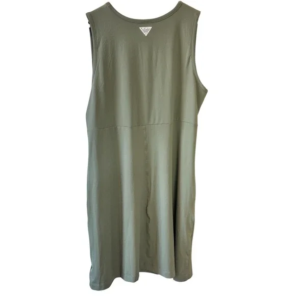 NWT Columbia PFG Dress Olive Green XXL Omni-Freeze UPF 50 Sleeveless Vacation - Picture 2 of 9